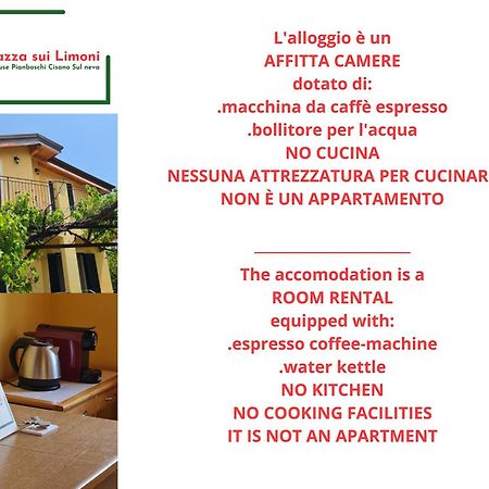 La Terrazza Sui Limoni - Suite Degli Ospiti - Mare, Escursioni A Piedi O Bike, Falesie Per Arrampicate Cisano sul Neva Екстериор снимка